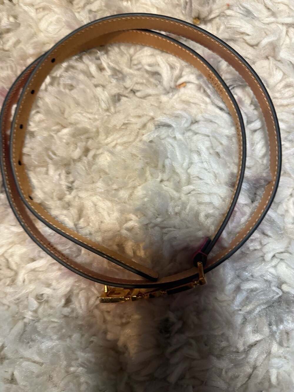 Versace Greca Medusa Slim Leather Belt in Pink - Picture 3 of 6